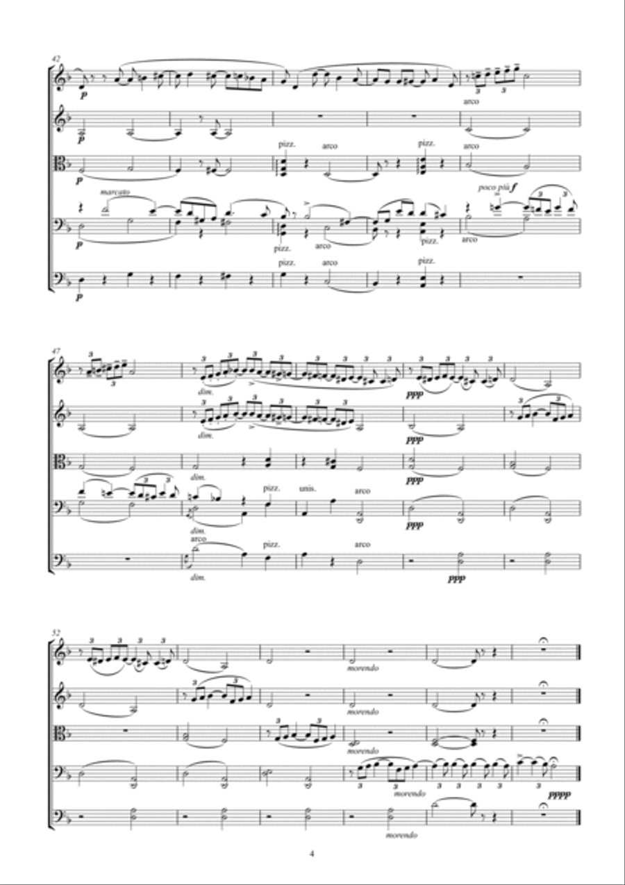 Tchaikovsky: The Seasons Op37 No.10 October (Autumn Song) String Orchestra scores gallery preview page 6