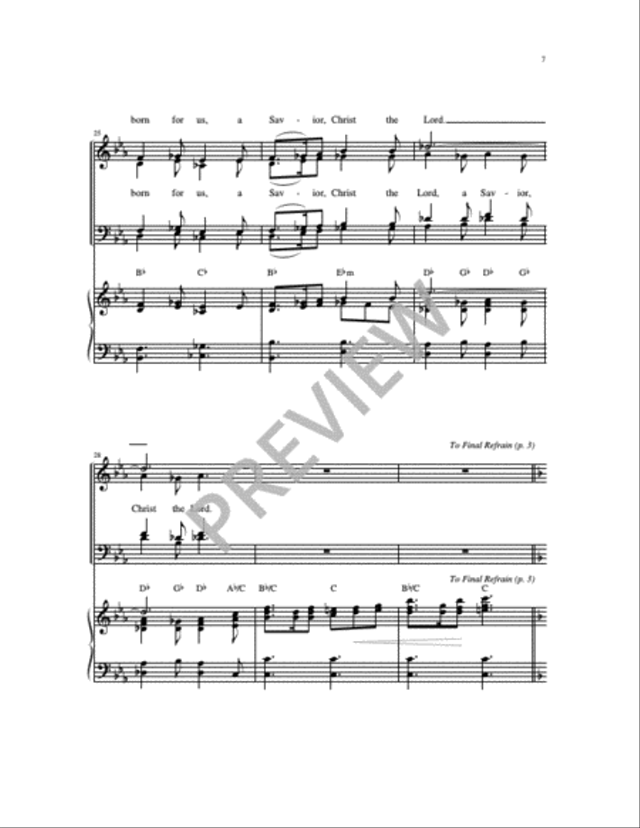 Christmas Gospel Acclamations on Gesù Bambino 4-Part scores gallery preview page 3