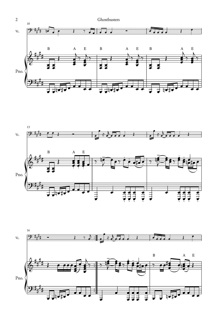 Ghostbusters Piano scores gallery preview page 2