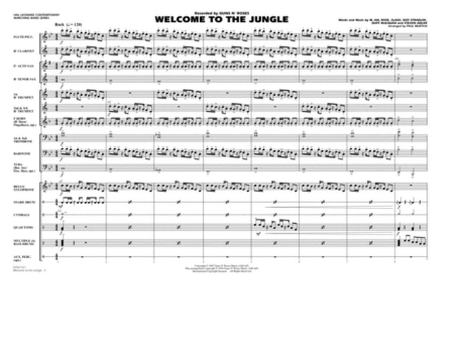 Welcome To The Jungle - Full Score