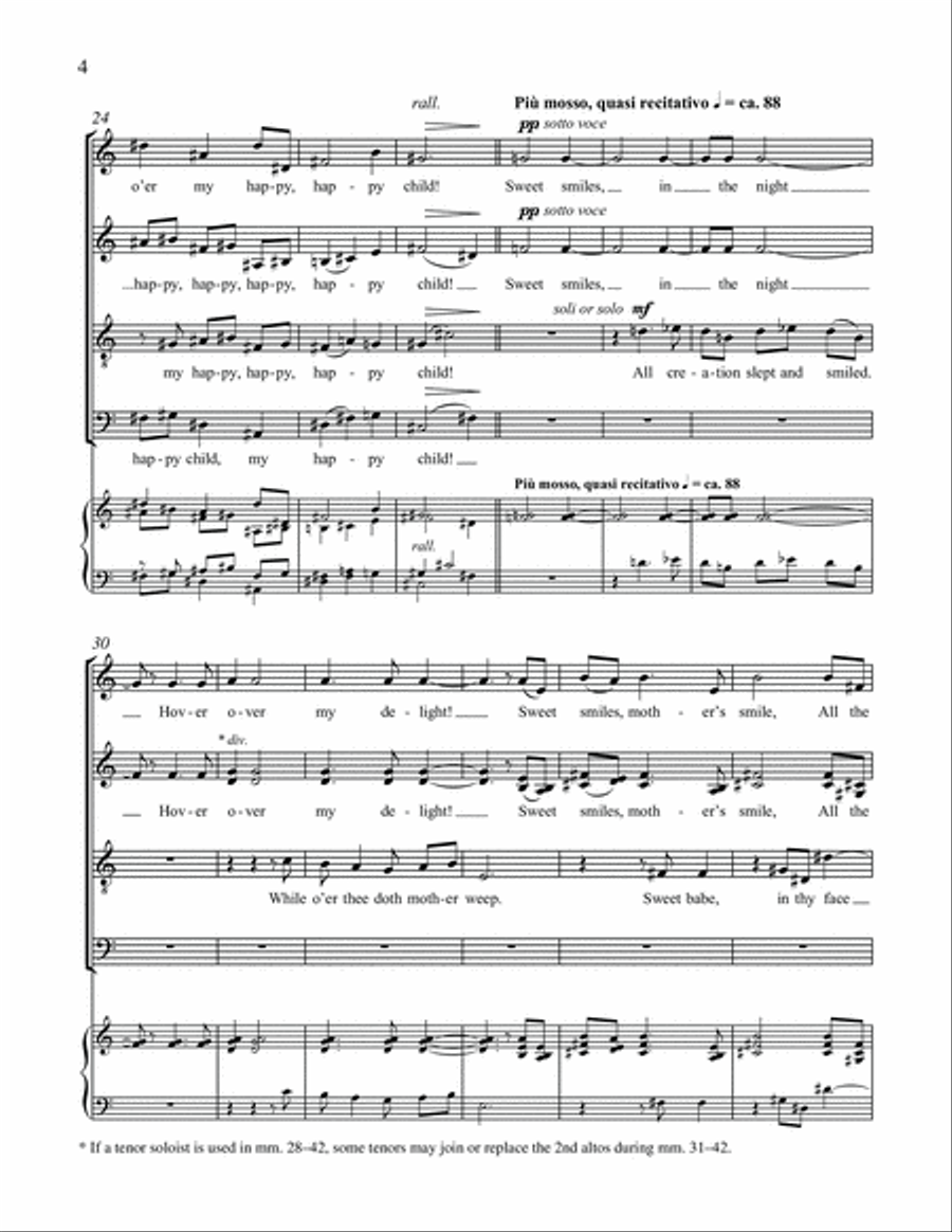 Cradle Song 4-Part scores gallery preview page 3