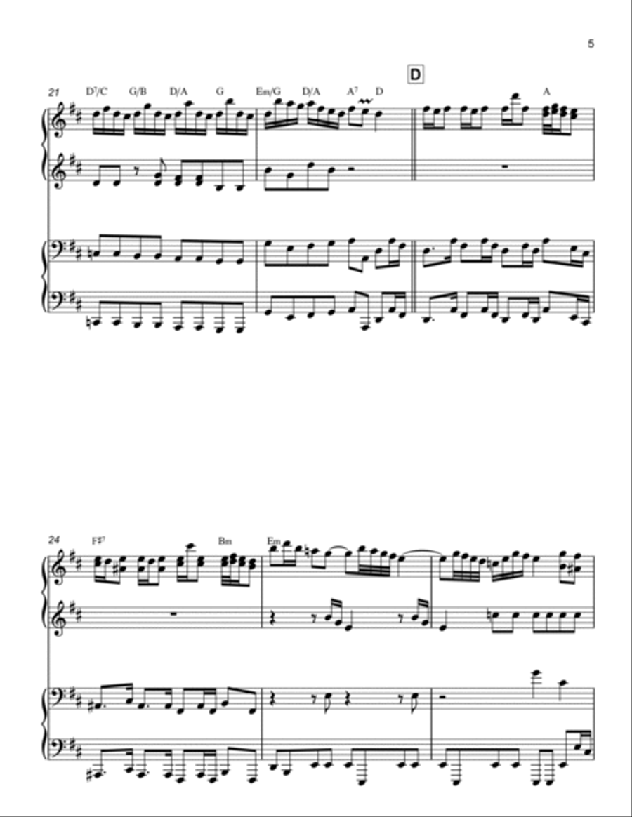Badinerie from Orchestral Suite No. 2 in B Minor, BWV 1067 (Arr. for Four Hands) 1 Piano, 4-Hands scores gallery preview page 5