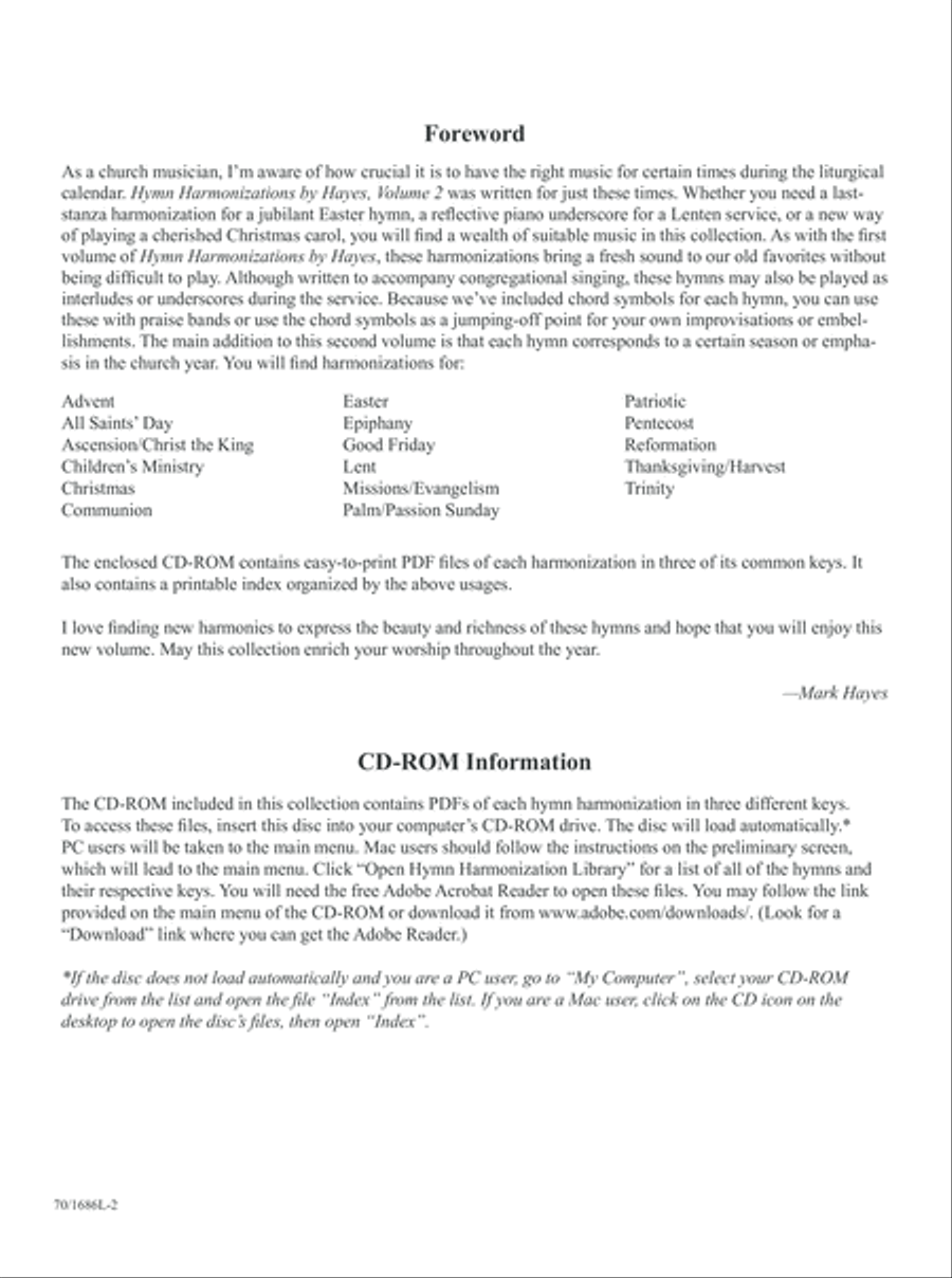 Hymn Harmonizations by Hayes, Vol. 2 Piano Solo scores gallery preview page 2