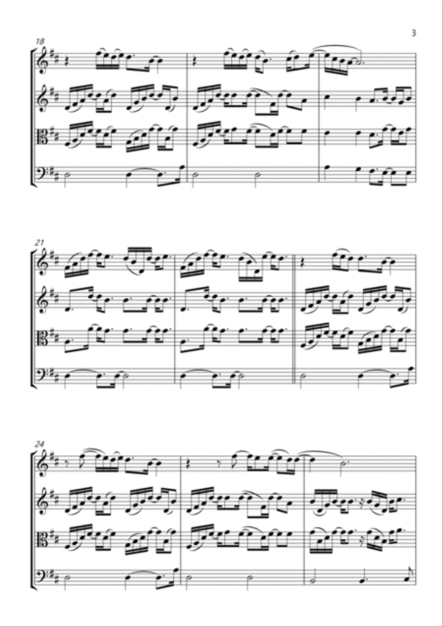 Tiny Dancer String Quartet scores gallery preview page 3