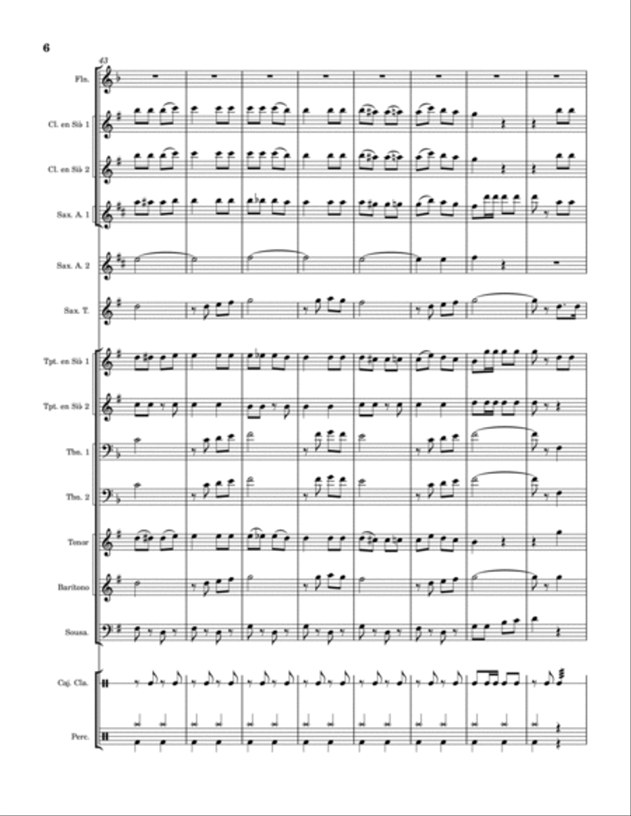 Gerardo Barrios Concert Band scores gallery preview page 6