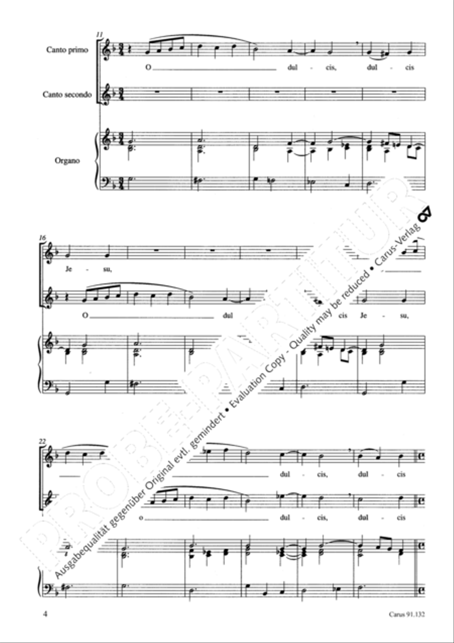 O dulcis Jesu 2-Part scores gallery preview page 5