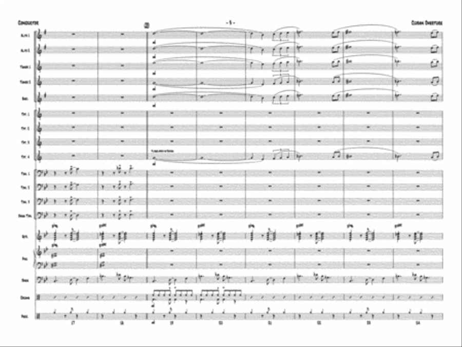Cuban Overture: Score Jazz Ensemble scores gallery preview page 5