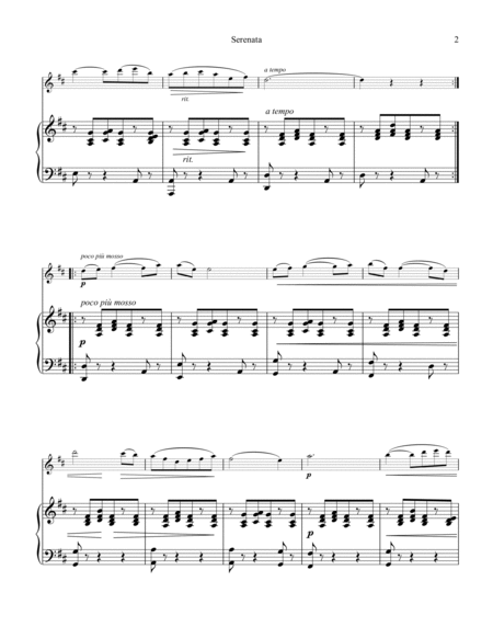Serenata Rimpianto Op. 6 for flute and piano image number null
