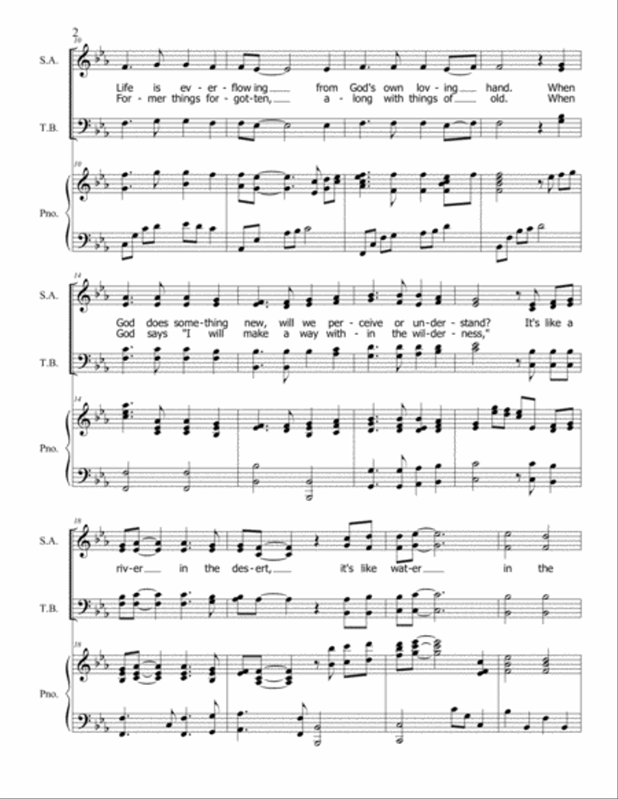 Rivers in the Desert-SATB 4-Part scores gallery preview page 2