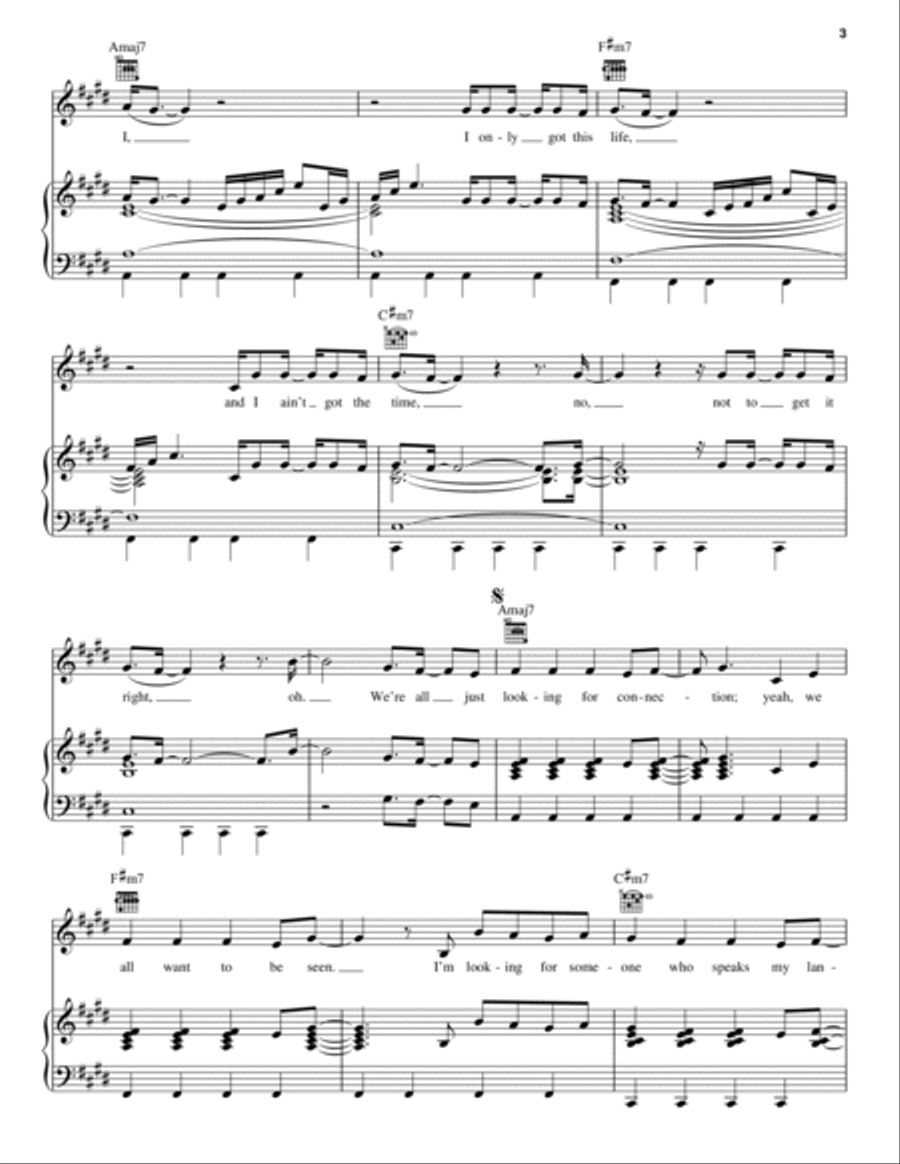Witness Piano, Vocal, Guitar scores gallery preview page 3