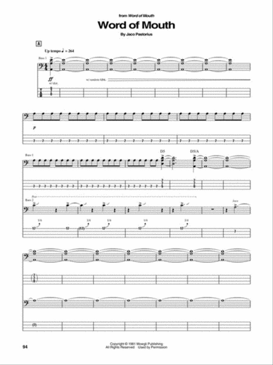 The Essential Jaco Pastorius Bass Guitar Tablature scores gallery preview page 7