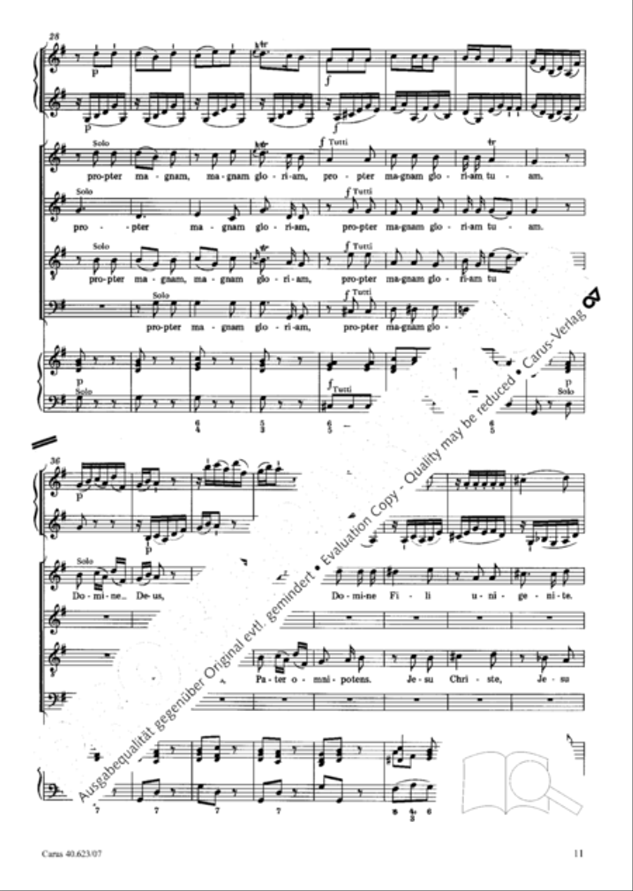 Missa brevis in G major Missa brevis in G major 4-Part scores gallery preview page 12