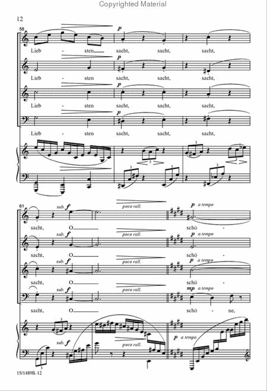 O Schöne Nacht 4-Part scores gallery preview page 11