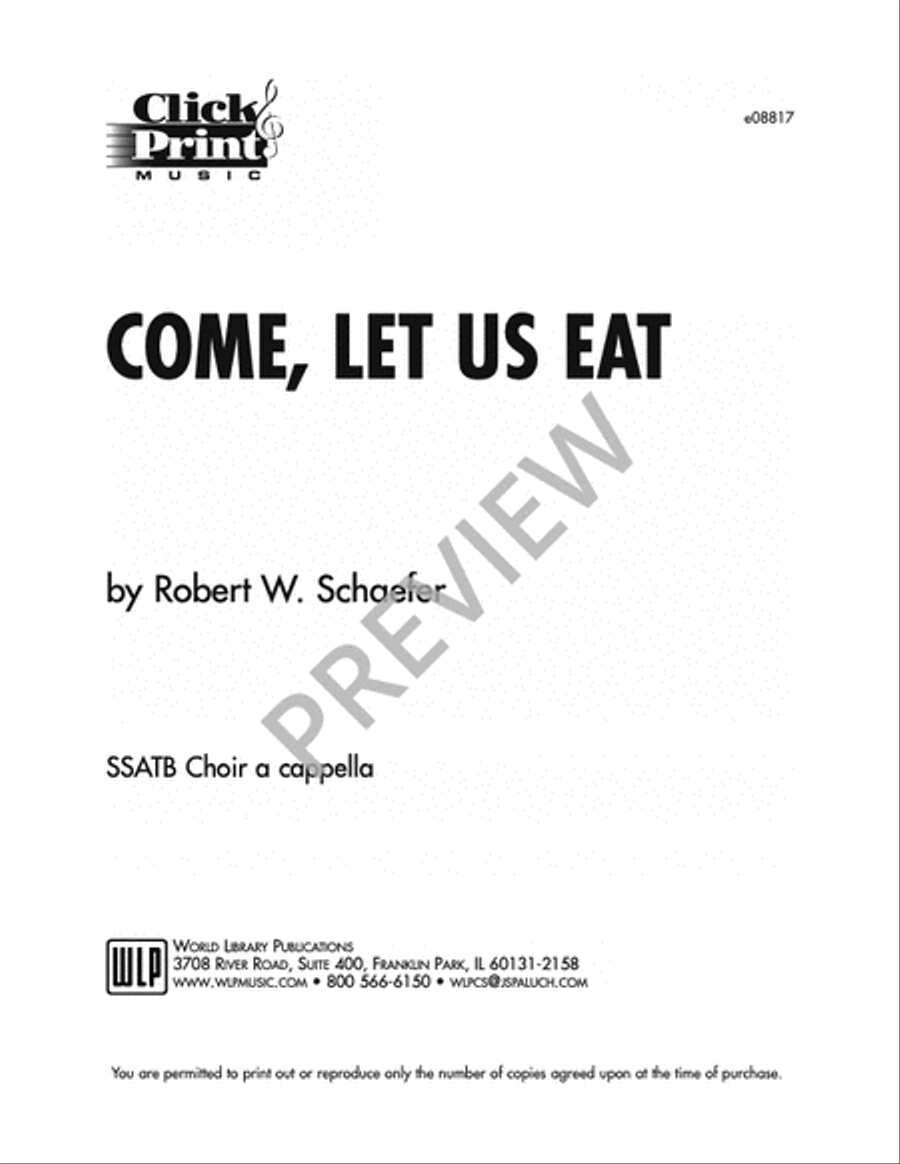 Come, Let Us Eat Come, Let Us Eat SSATB scores gallery preview page 9