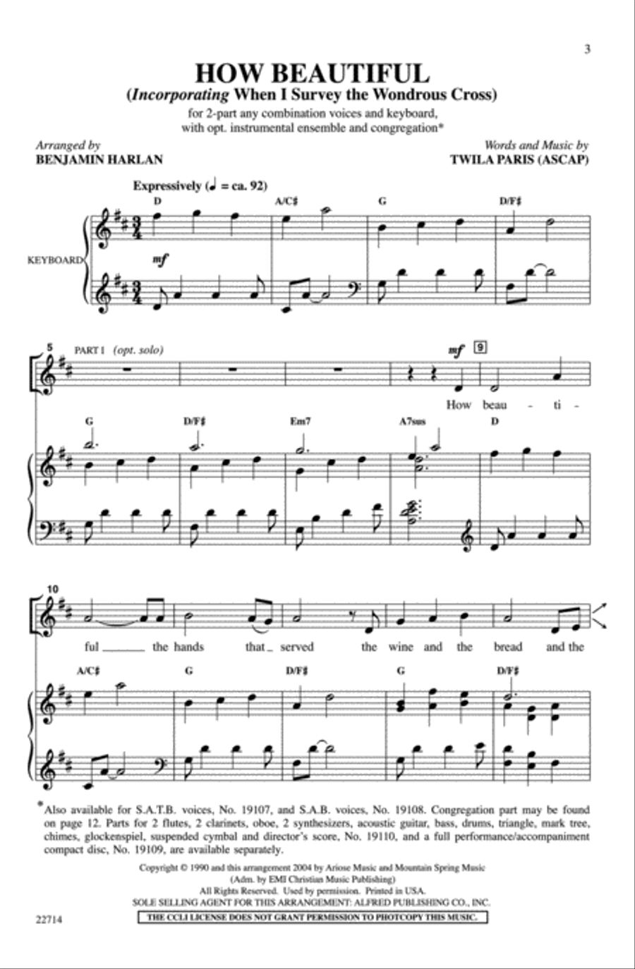How Beautiful 2-Part scores gallery preview page 12