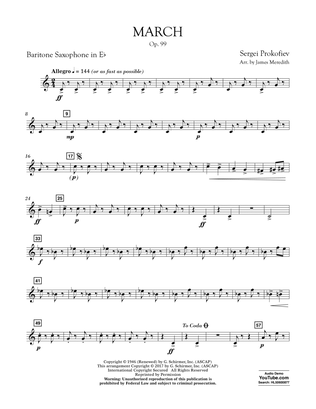 March, Op. 99 - Eb Baritone Saxophone