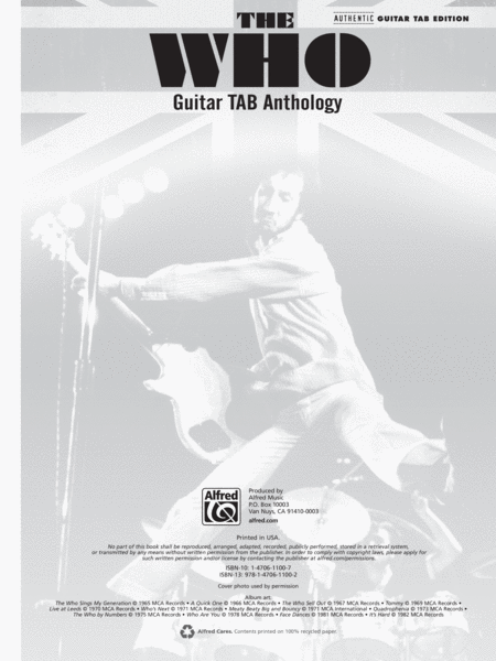 The Who -- Guitar TAB Anthology
