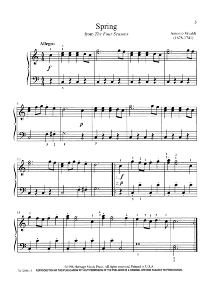 Mastering Melodies: The Baroque Period Piano Solo scores gallery preview page 3