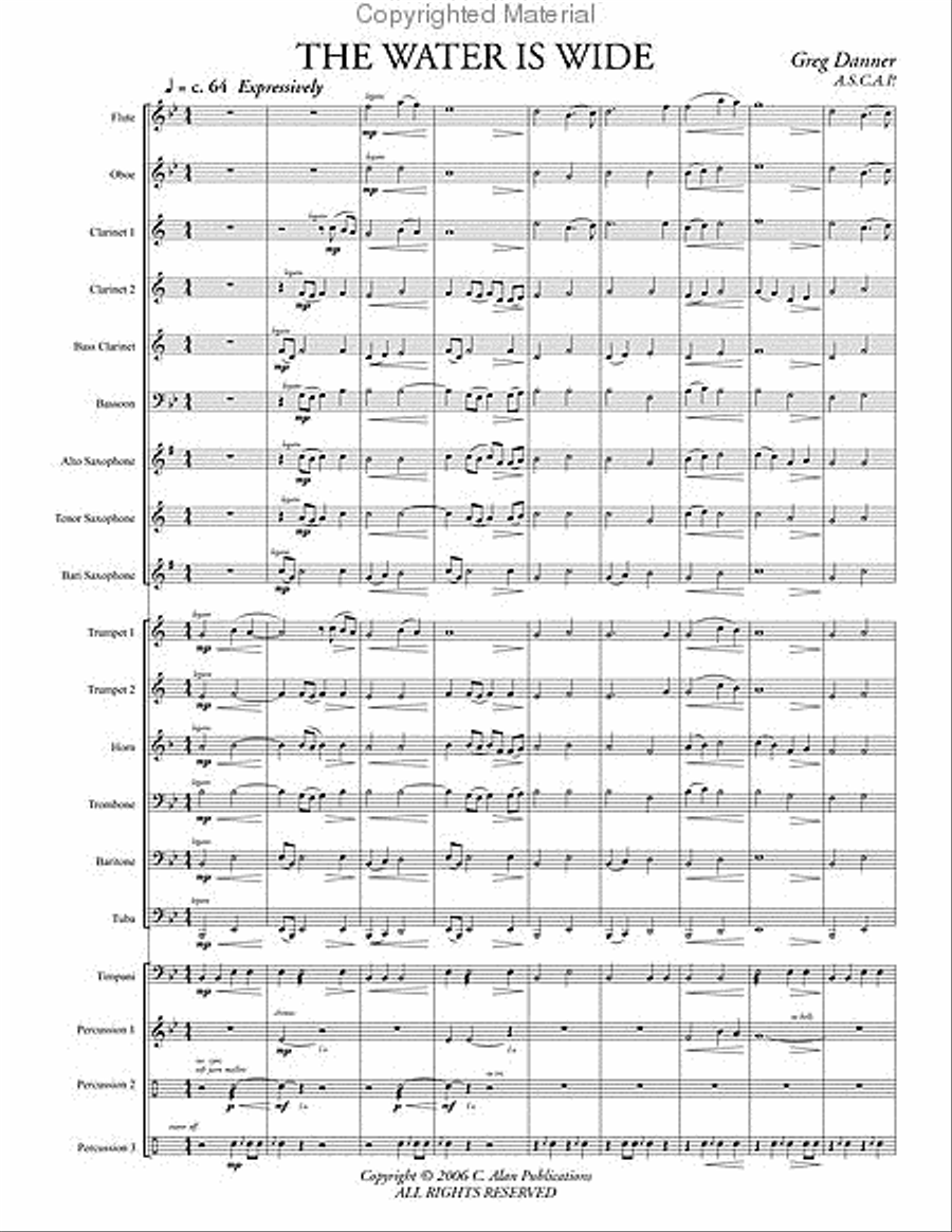 The Water is Wide The Water is Wide Concert Band scores gallery preview page 2