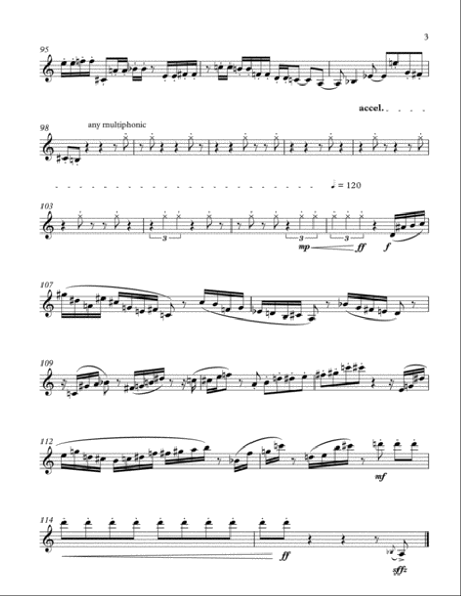 Crack! for Bass Clarinet and Baritone Saxophone - Instrumental Parts Woodwind Duet scores gallery preview page 3