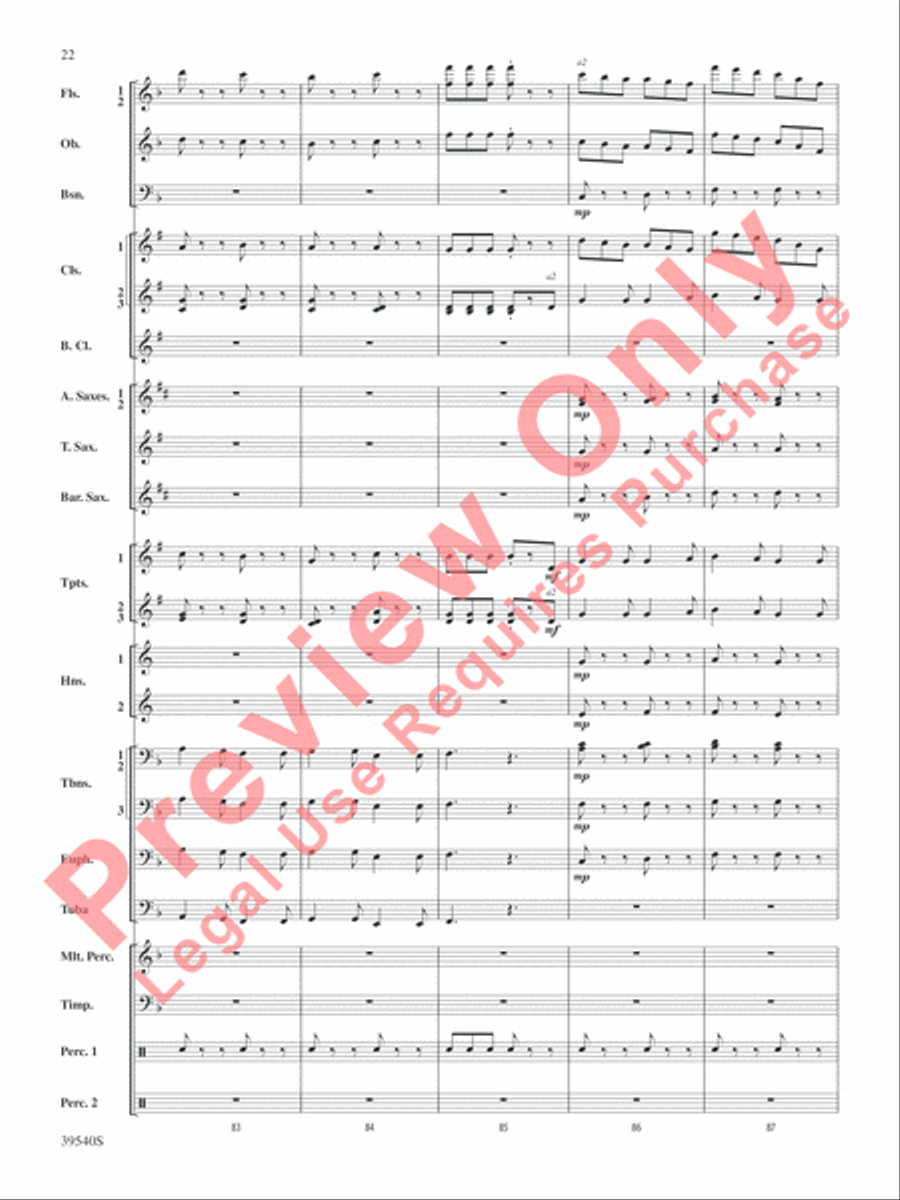 Carols from the British Isles Concert Band scores gallery preview page 23