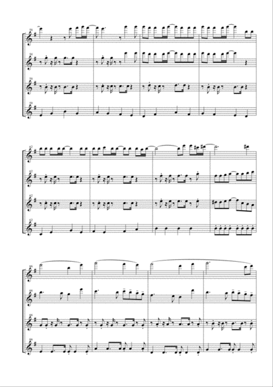 I Will Survive Woodwind Quartet scores gallery preview page 6