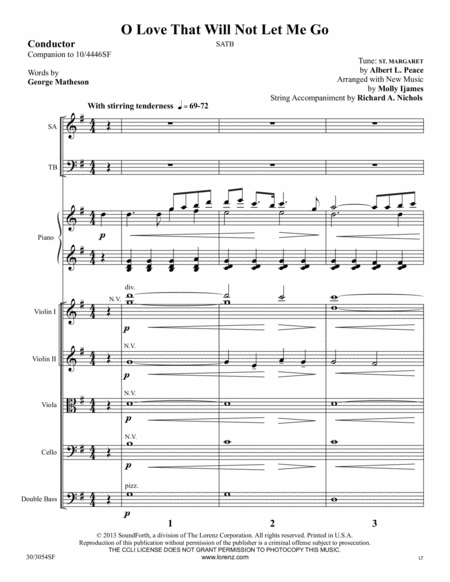 O Love That Will Not Let Me Go - Instrumental Ensemble Score and Parts - Digital