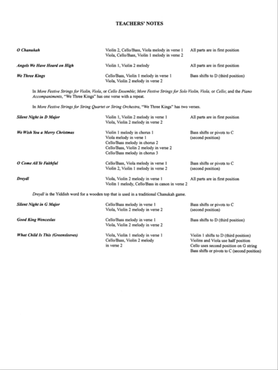 More Festive Strings for String Quartet or String Orchestra String Quartet scores gallery preview page 9