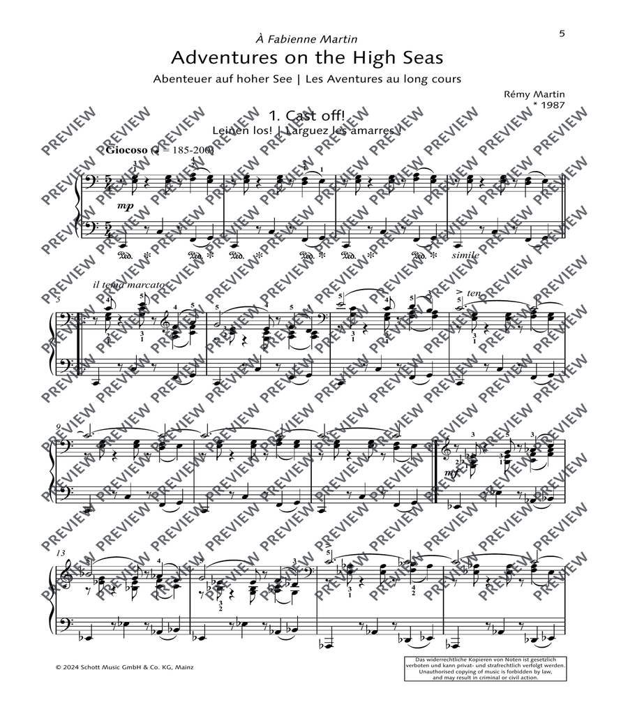 Adventures on the High Seas Piano Solo scores gallery preview page 5