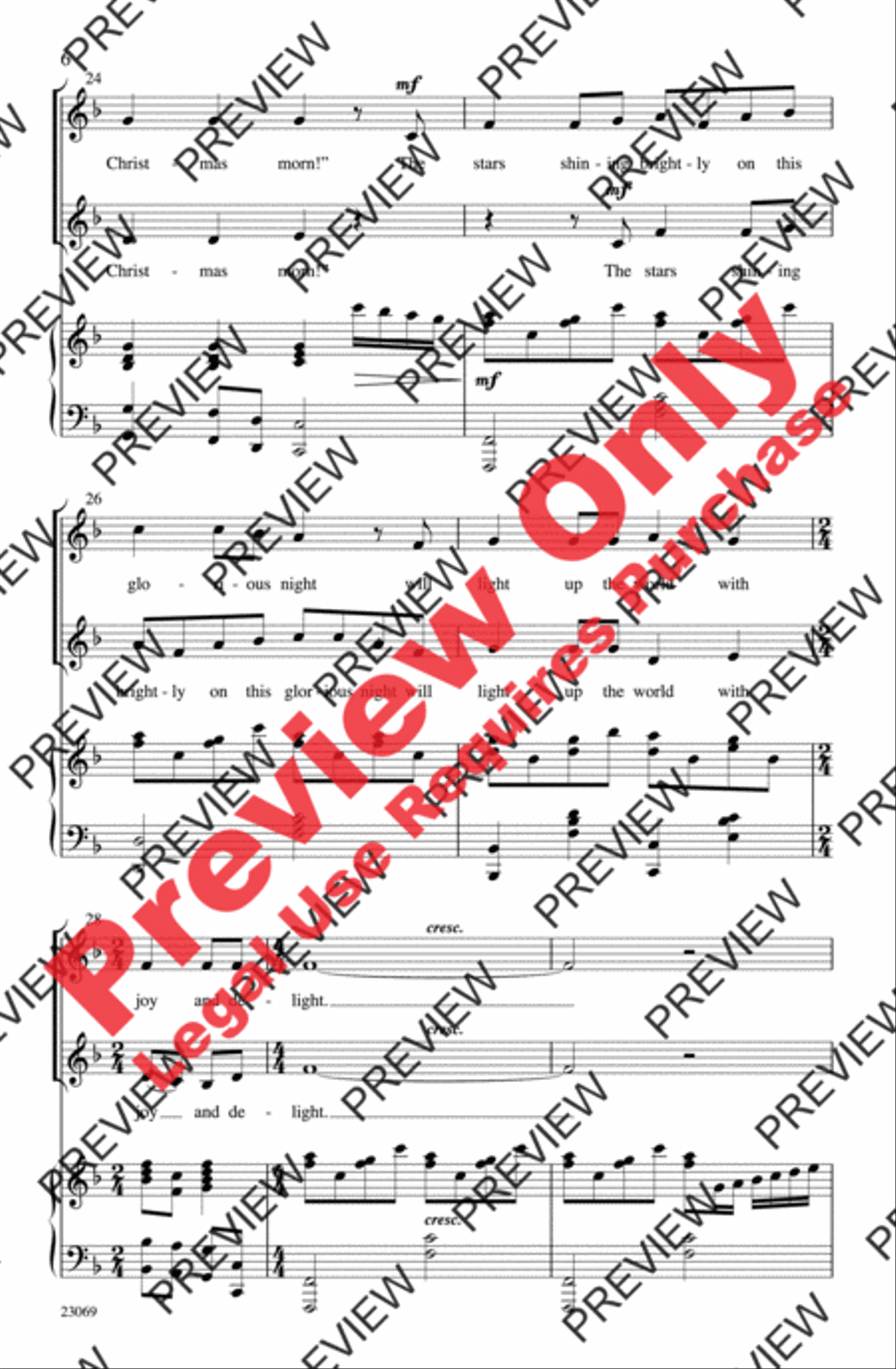 Simple Joy (Simple Gifts / Joy to the World) 2-Part scores gallery preview page 5