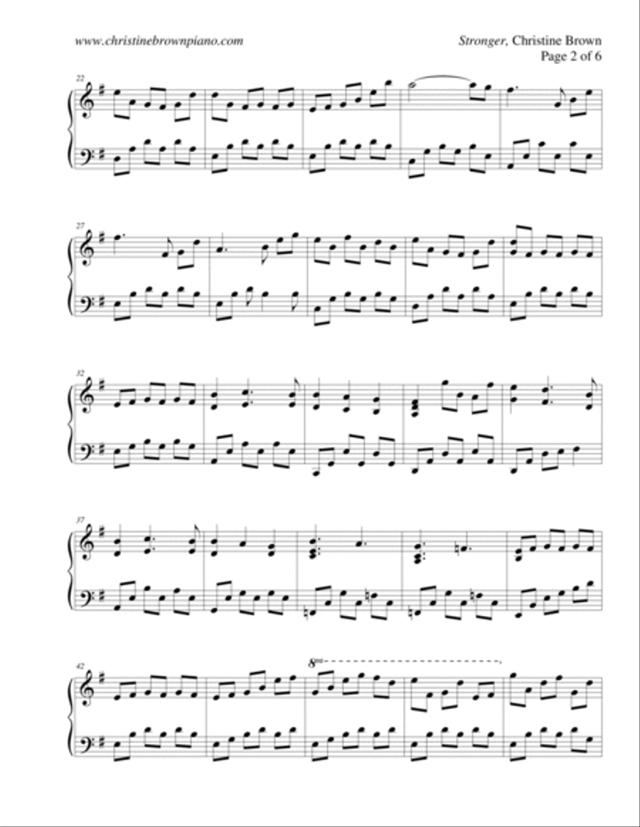 Stronger Piano Solo scores gallery preview page 3