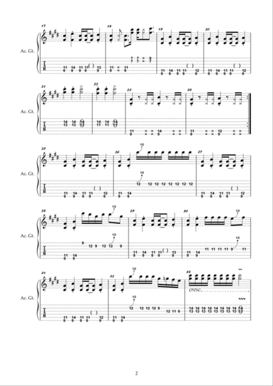 Feelin Blue (Guitar) Feelin Blue (Guitar) Electric Guitar scores gallery preview page 2