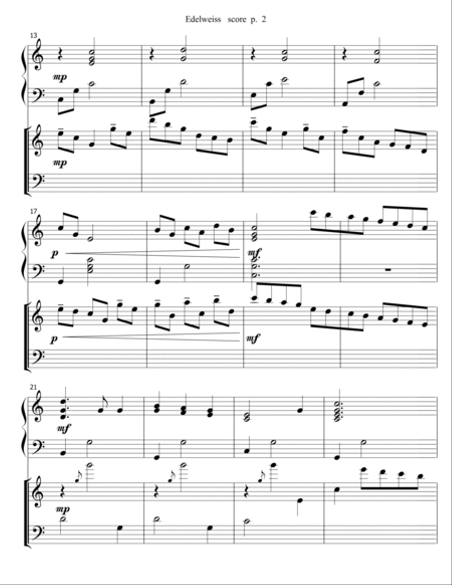 Edelweiss Harp scores gallery preview page 2