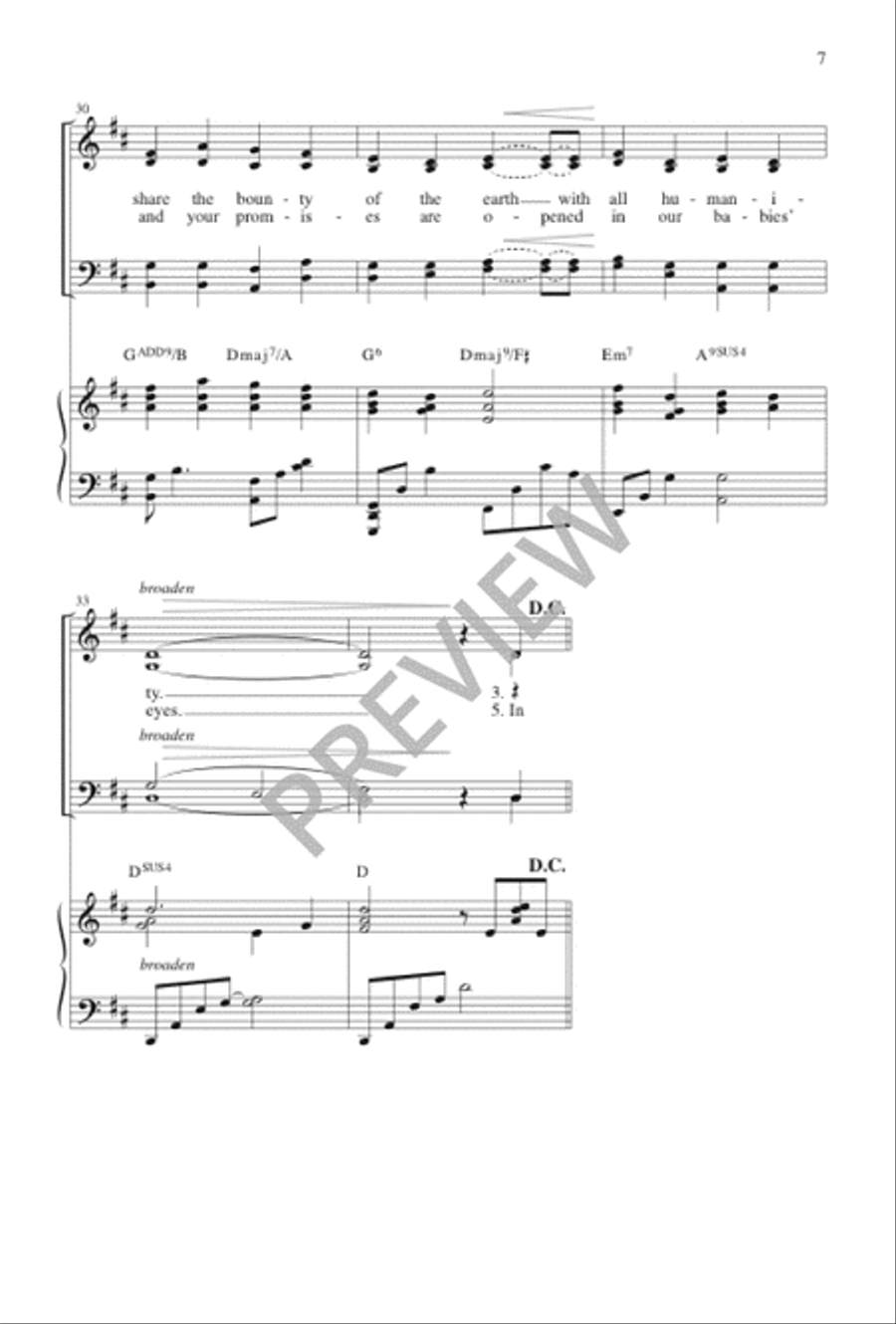 For the Beauty of the Earth 4-Part scores gallery preview page 8