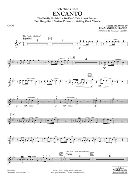 Selections from Encanto (arr. Paul Murtha) - Oboe