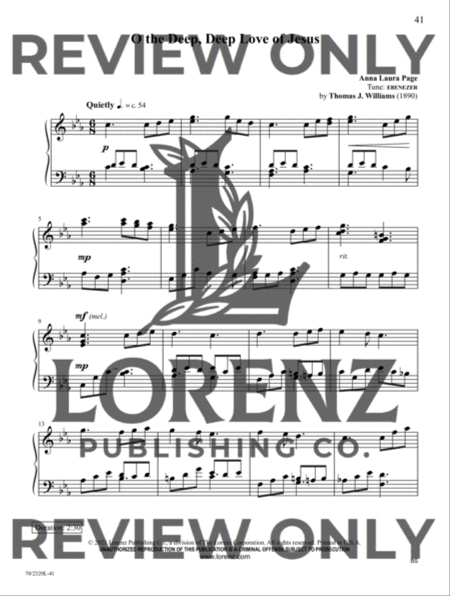 Songs of Prayer and Hopefulness Piano Solo scores gallery preview page 19
