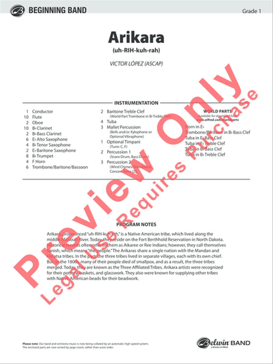 Arikara Arikara Concert Band scores gallery preview page 2