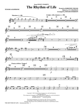 The Rhythm Of Life - Bb Tenor Saxophone