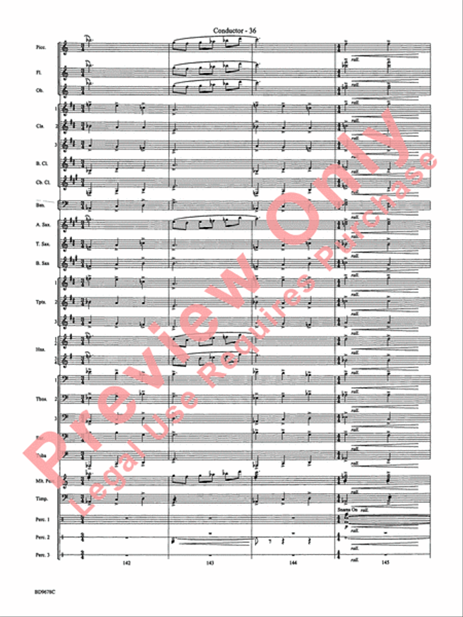 Through the Vulcan's Eye Concert Band scores gallery preview page 39