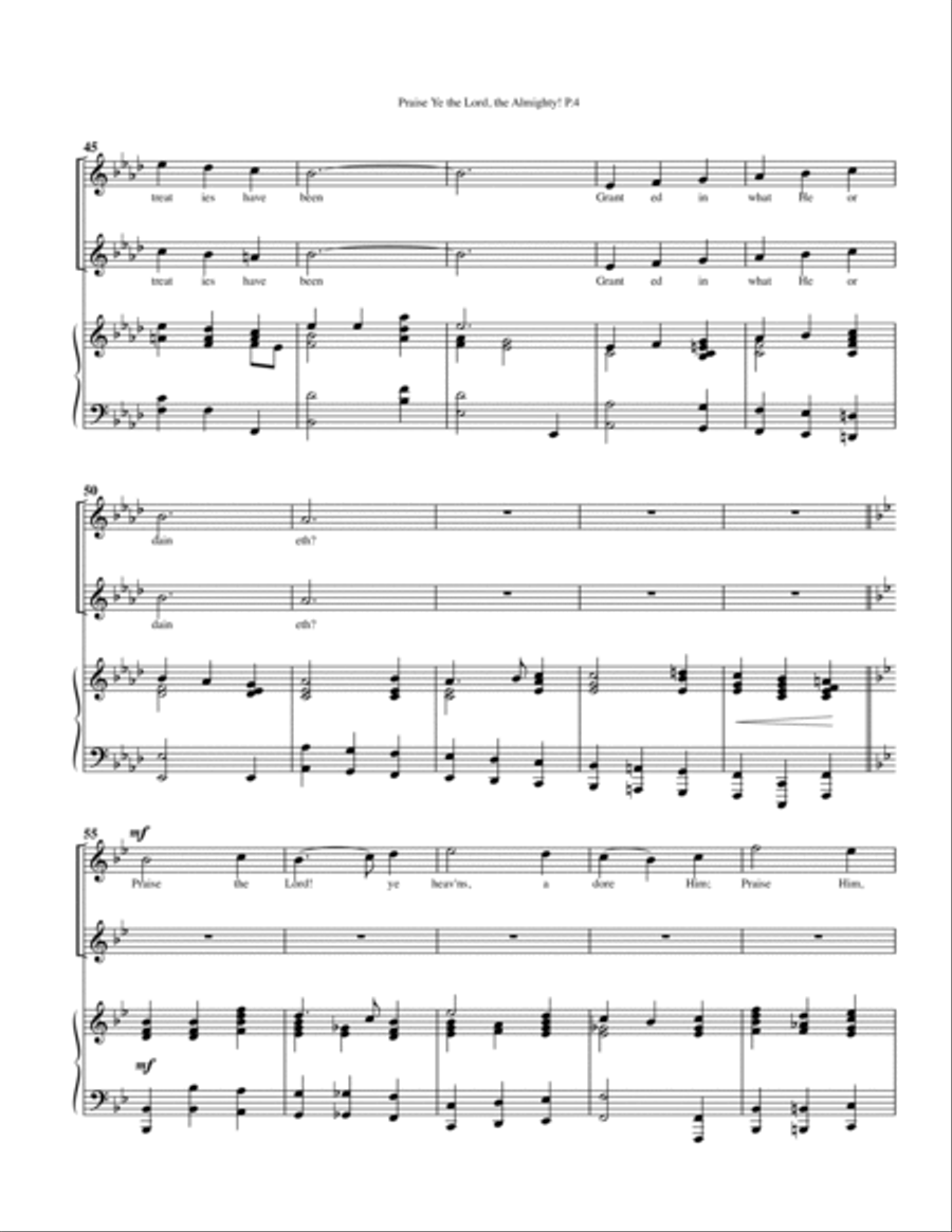 Praise to the Lord, the Almighty--Vocal Duet.pdf Vocal Duet scores gallery preview page 5