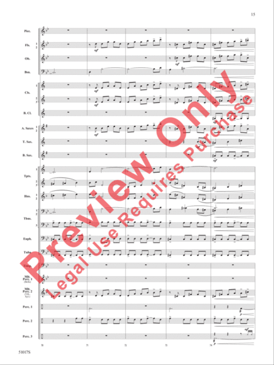 Lucid Dreams Concert Band scores gallery preview page 16