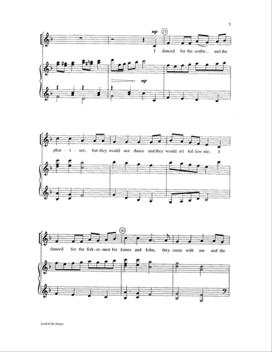 Lord of the Dance 2-Part scores gallery preview page 5