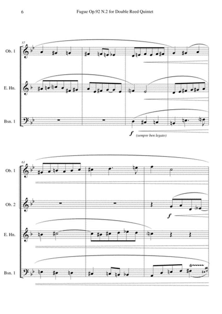 Fugue Op.92 N.2 for Double Reed Quintet image number null