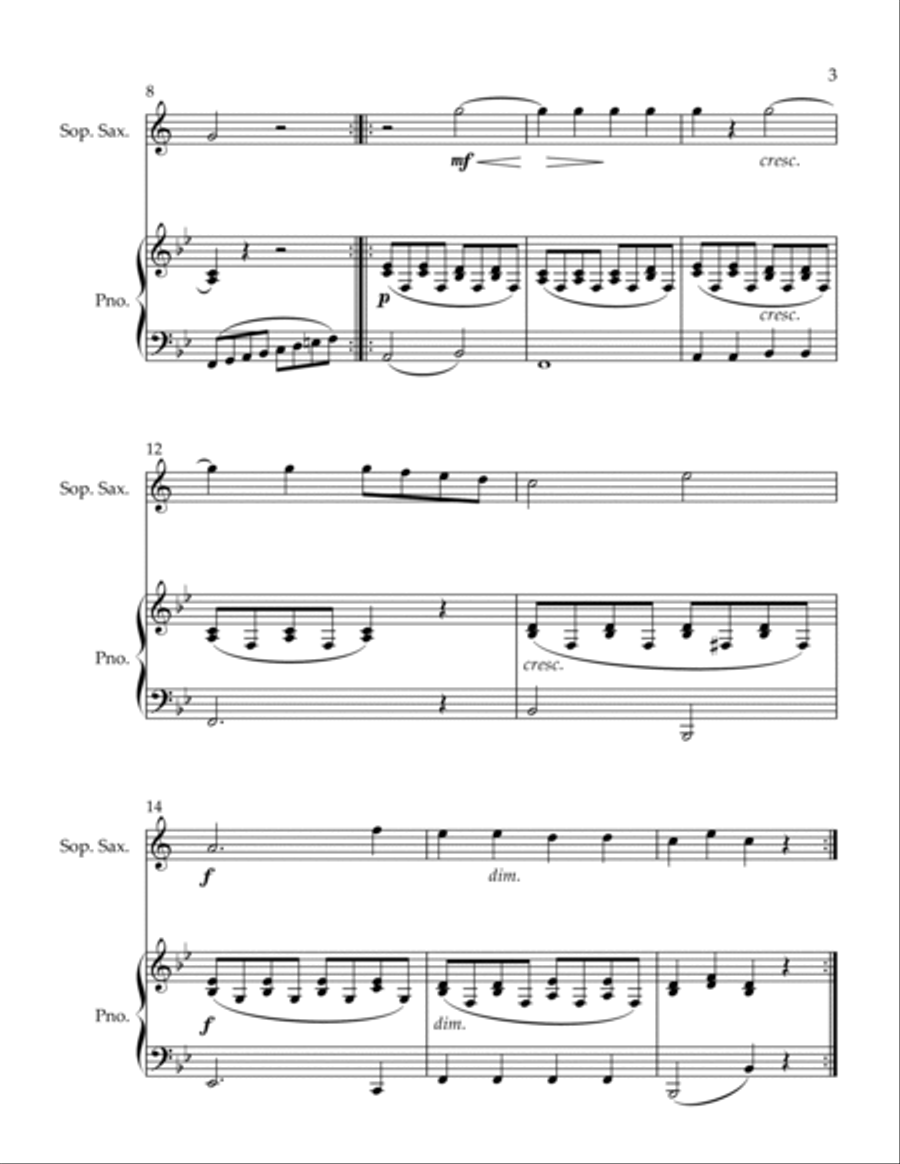 Sonatine Soprano Saxophone scores gallery preview page 3
