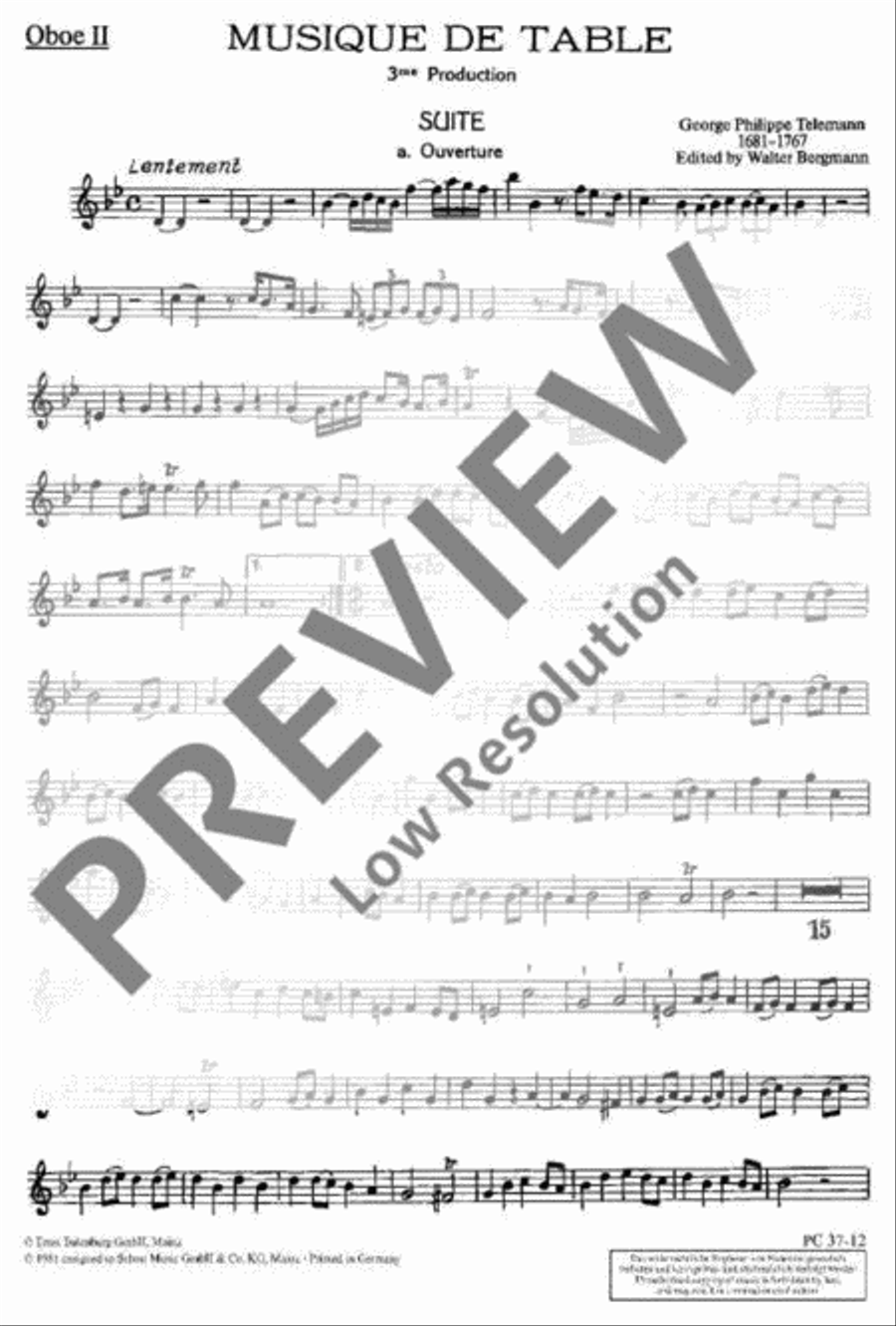 Musique de table Oboe scores gallery preview page 2