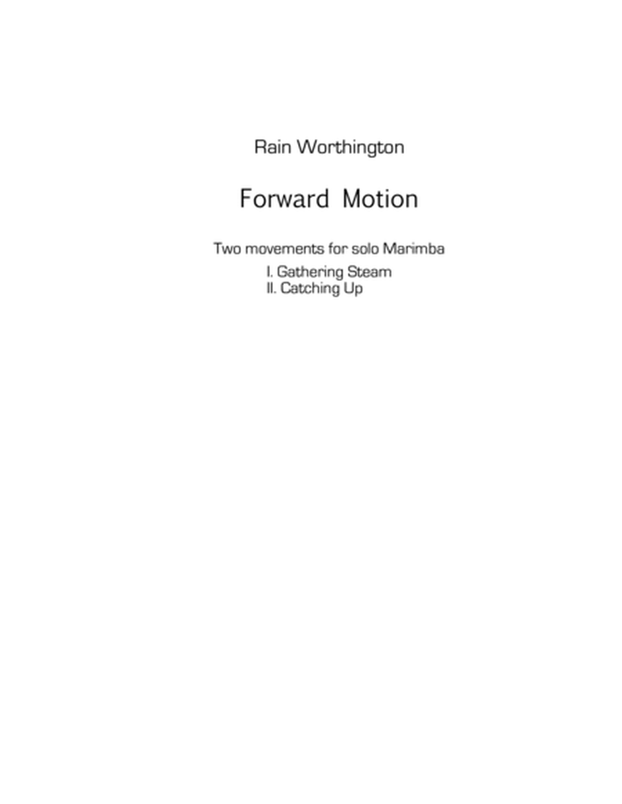Forward Motion – for solo marimba image number null