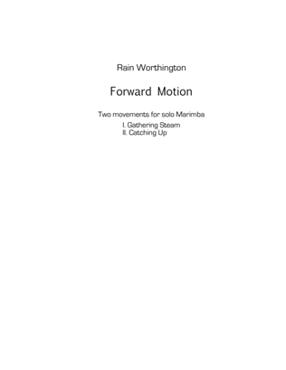 Forward Motion – for solo marimba