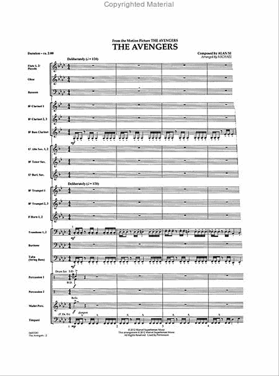 The Avengers Concert Band scores gallery preview page 2