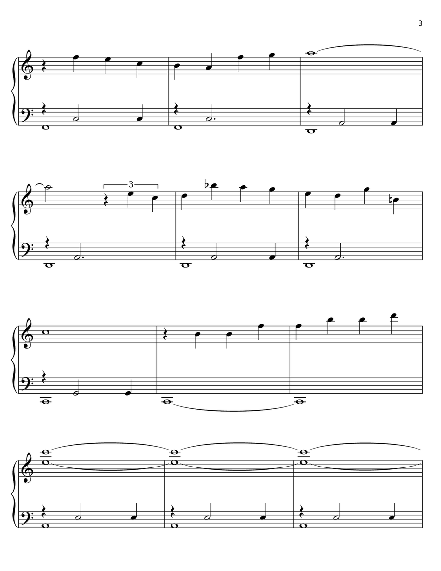 The Lion Fell In Love With The Lamb Easy Piano scores gallery preview page 3
