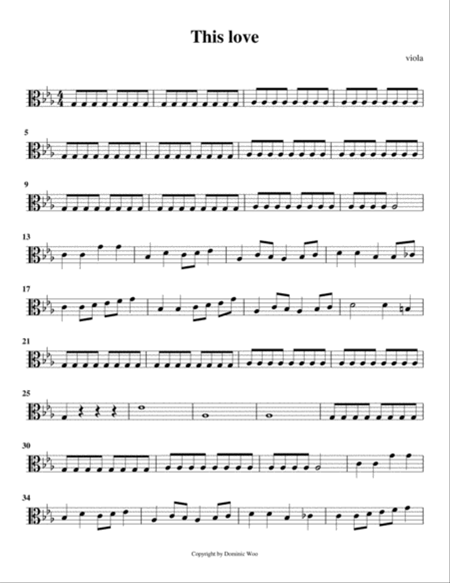 This Love This Love String Quartet scores gallery preview page 6